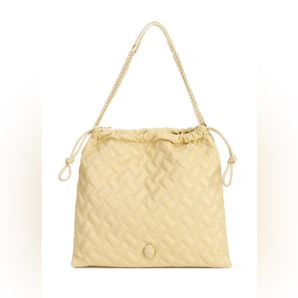 Kurt Geiger Solid Kensington Drench Drawstring Tote Bag Cream retails 285 - Picture 1 of 8